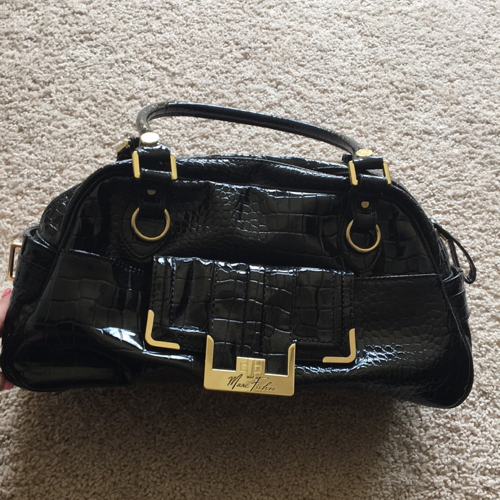 Black leather purse